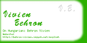 vivien behron business card